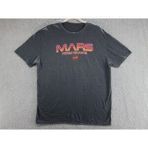 NASA Shirt Mens XXL Mars Perseverance Rover Gray Graphic Print Double Sided Tee